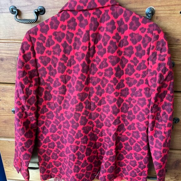NWT Talbots Red Leopard Print Blazer - Picture 2 of 8